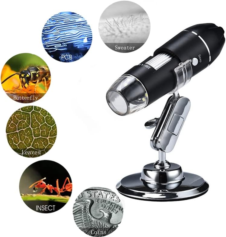 【Nadogradnja】 USB mikroskop digitalni mikroskop 0-1600X mikroskop za uvećanje Kamera prijenosni ručni