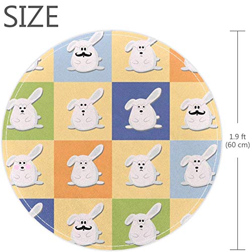 Različiti uzorak raspoloženja zečeva, non kliz vrata 23.6 Rudarske tepihe tepiha tepiha za djecu