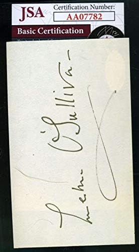 Maureen O'SULLIVAN potpisao JSA Coa 3x5 indeks autogram kartica Authentic