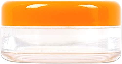 BeautiCom 5g / 5ml okrugle tegle sa narančastim poklopcima za pilinge, ulja, toner, salvere, kreme, losioni,