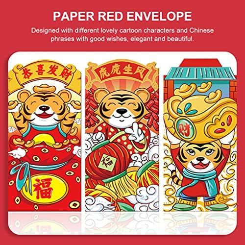 Cabilock kineska koverta za crveni novac 2022 Hong Bao Tiger godina Kineska Nova Godina novčani