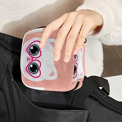 Slatka mala torba za šminkanje s printom mačke, kozmetička torbica, Prijenosna toaletna torba za žene i djevojčice