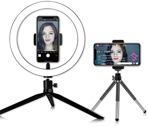 LED ring light Kit sa postoljem i držačima za telefon, Selfie Ring Light sa stonom stativom, TikTok Ring Light za YouTube, Video, Vlog, Stream Makeup