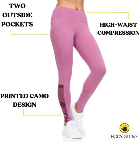 Rukavice za tijelo vježbanje za žene visoke struk i kompresijske gamaše za žene-gamaše sa džepovima-joga hlače za teretanu
