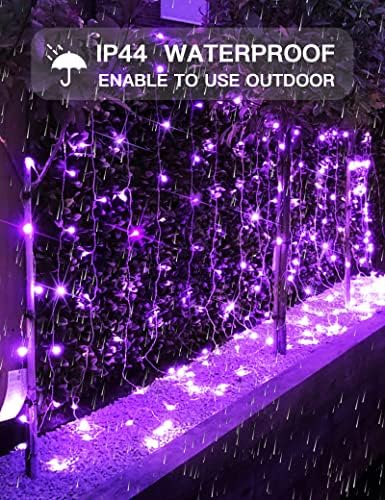suddus Purple zavjese svjetla za spavaću sobu, 200led Purple svjetlucave svjetla s daljinskim, vodopad svjetla