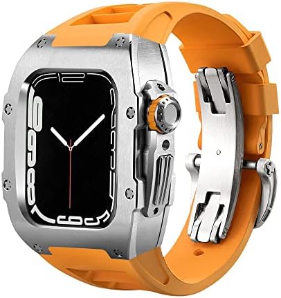 Luksuzna futrola CNHKAU Carbon Fiber za Apple Watch 8 bend 45mm serija 7 6 IWATCH od nehrđajućeg čelika serije 8 5 4 SE 44mm DIY modifikacijski komplet