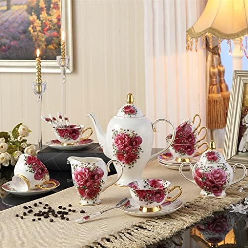 ZlxDP ružičasti čaj set za kavu Porcelanski čaj za čaj čaša Cup keramički čaj set za kavu Tvrtke pokloni