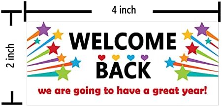 Top label naljepnica za dobrodošlicu nazad u školu,naljepnice za poklon za povratak u školu,4x2 inča,120