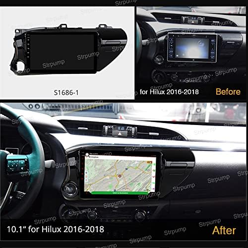 10.1 Android 10 u Dash Auto Stereo Radio za Toyota Hilux 17 2018 LHD Glavna jedinica GPS navigacija