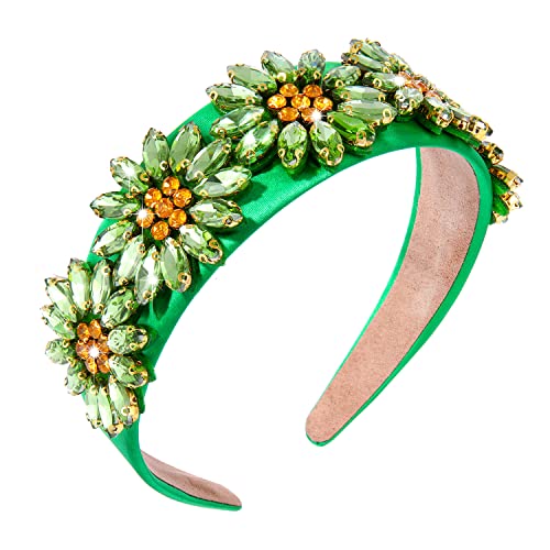St. Patrick Dan traka za glavu zeleni vještački dijamant cvijet Hairband Crystal Irski zeleni Lucky Party Hair Accessories za žene