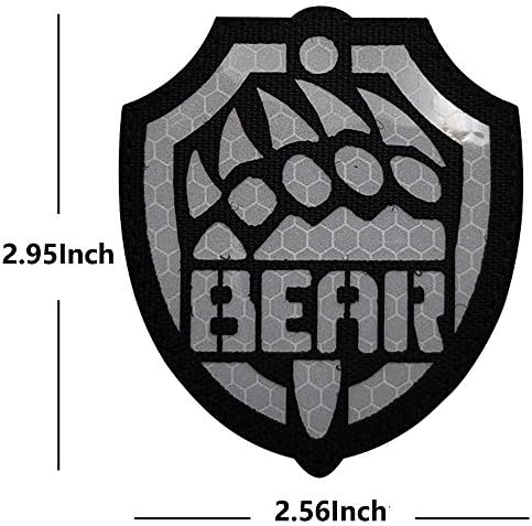 4 Pakovanje Rusija Bijeg iz Tarkov Bear Usec IR infracrveni reflektirajuća zakrpa - Taktičke vojne značke Dekorativne aplikacije - Kuka i petlje za pričvršćivanje