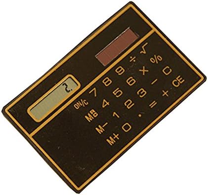 Tip mini kartice ultra tanki solarni kalkulator prijenosni, bijeli ili crni slučajni