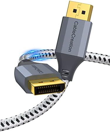 Paket 2 Predmeti: CABLECreation DisplayPort to HDMI adapter sa 8K DP kablom 1.4 muški za muški 3ft