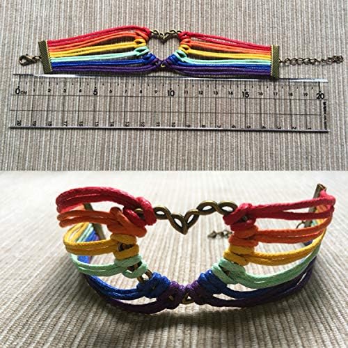 JinYu Rainbow narukvica sa srcem, Lesbian Pride nakit Rainbow pride narukvica & amp; savršen Lesbian pokloni