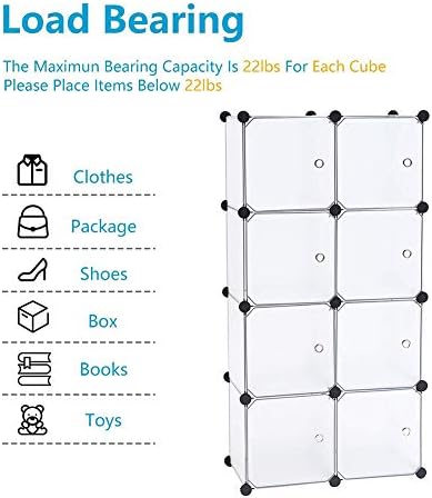 Klasični ormar za viseću odjeću, modularni kombinacija ormara Cube za pohranu Armoire za igračke ručnike-J L147 × W47 × H147cm