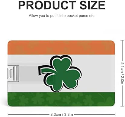 Irska zastava sa Shamrock uzorkom USB fleš pogona Personalizirana kreditna kartica Pogonski memorijski stick USB Key pokloni