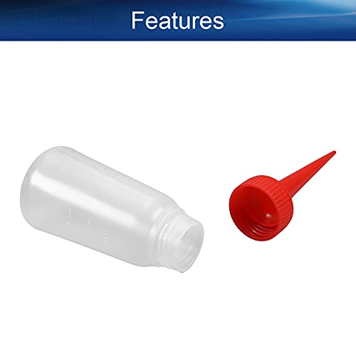 Bettomshin 2pcs 100ml PE plastične boce, ravna usta laboratorijska boca uzorka za brtvljenje
