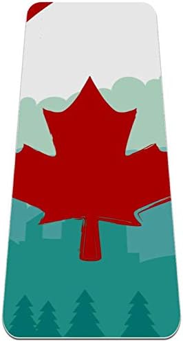 Siebzeh Canada Day Javor Leaf Premium Thick Yoga Mat Eco Friendly Rubber Health & amp; fitnes non Slip Mat