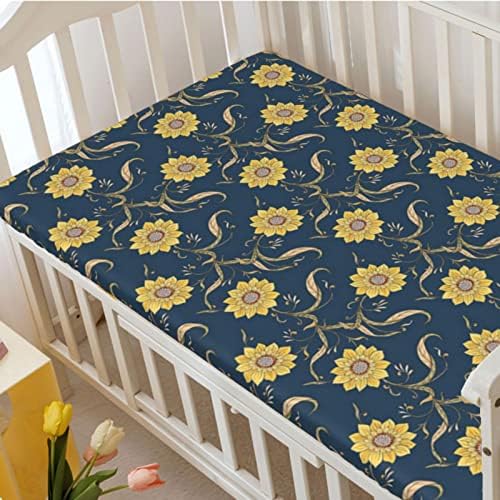 Suncokretov tematski lim za krevetić, standardni kreveteri sa krevetom ugrađeni list meko i rastezljivi krovni
