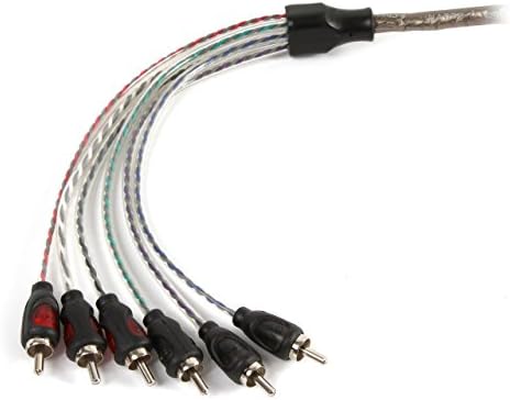 Belva 5-kanalni 6-kanalni sivi automobil Audio RCA Interconnect kablovi - 16,40 stopa [BBI65]