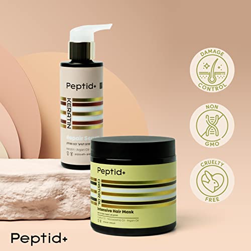 Peptid+ il intenzivna ricinusova maska za kosu sa Makadamijskim uljem & amp; Arganovo ulje,