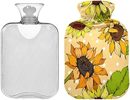 Flaše za toplu vodu sa poklopcem suncokretova cvjetna vreća za toplu vodu za ublažavanje bolova, bolni mišići artritis, vrela torba za vodu 2 litra