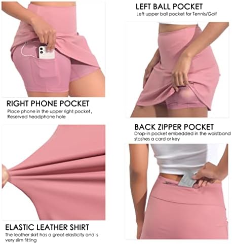 YamxDM teniske suknje za žene sa džepovima ugrađenim golf aktivnim suknje za sportsku teretanu