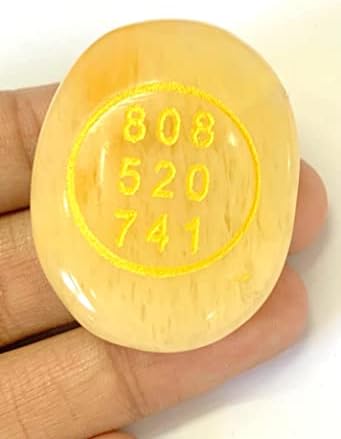 Crystalmiracle žuta aventurina kvarcna 1,5 Zibu simbol Crystal Cabochon Izlečenje poklona Reiki ručno