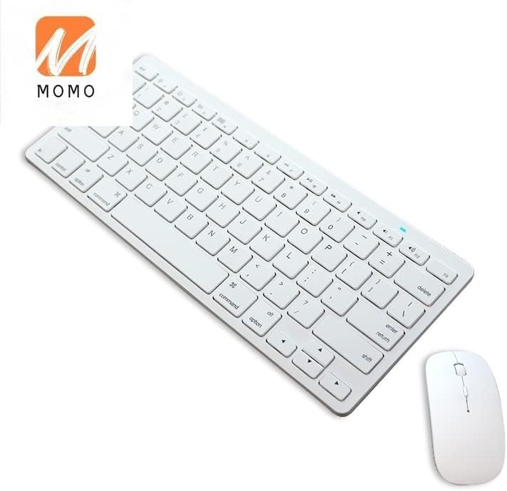 Office abs Aluminium Slim prijenosni 2.4 G Bijela obojena bežična računarska tastatura i miš -