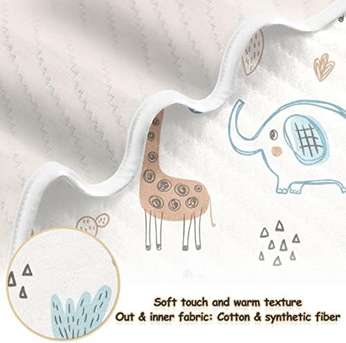 Stekani pokrivač i žirafe pamučni pokrivač za dojenčad, primanje pokrivača, lagana mekana prekrivačica