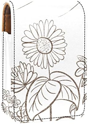 ORYUEKAN ruž za usne, slatka Prijenosna torba za šminkanje kozmetička torbica, držač ruža za usne Organizator šminke, Pastorable Sunflower Wildflower Vintage