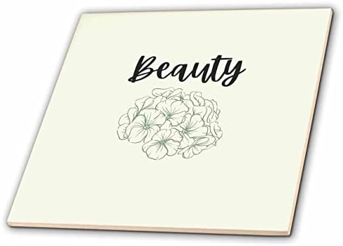 3drose Marileahs kolekcija dizajna za par-slika cvijeta sa tekstom ljepota-pločice