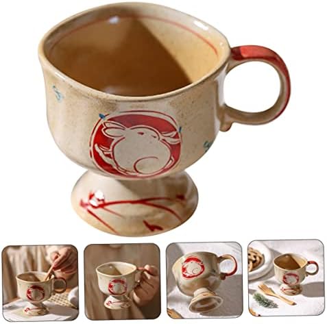 Bestonzon 4pcs uredski trgovina čaj godina kafe godina Latte Retro zec za uskršnji sok za kućni ukrasni simpatični