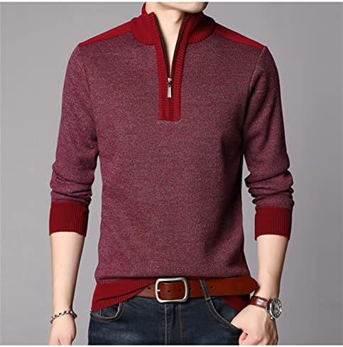 Muški dugi rukav 1/4 Zip džemper Lood Fit Debeli pleteni odjeća za šivanje Pleteni džemperi