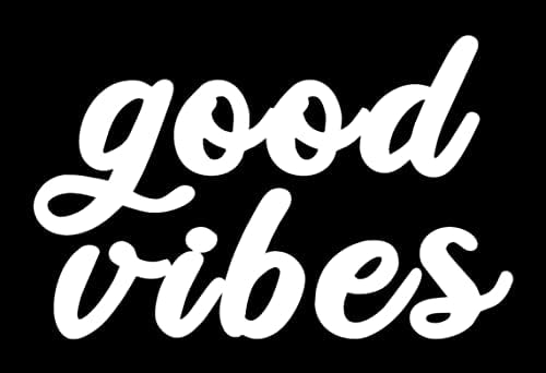 Dobre vibes naljepnice - 5 Decal {White} - naljepnica, samo dobri vibraci, pozitivna naljepnica, pozitivnost, namaste, om, dobar život, joga šest740w