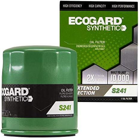 ECOGARD S241 Filter za motorni ulje za sintetički ulje Ford Focus 2.0L 2005-2018, Fusion 2.5L 2010-2020, Escape