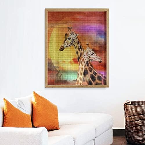Šarena žirafa dijamantski Slikarski komplet umjetničke slike uradi sam punu bušilicu kućni pribor za odrasle poklon za kućni zidni dekor 16 x20