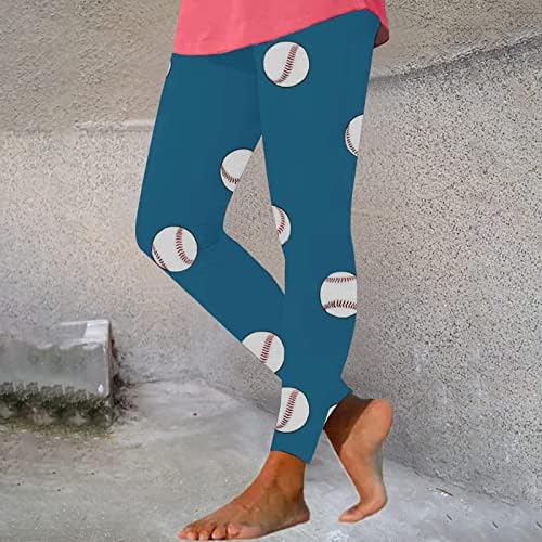 Miashui psi majice za žene Žene casual bejzbol za ispis tajica tajice elastične strugove casual pantalone zvezda zvijezda