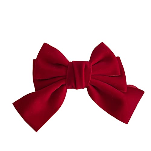 Vino Crvena Big Bow Friptin Vesti Style Style Dječji baršunasti hladnjak Temperament Sweet Hair Pribor za kosu