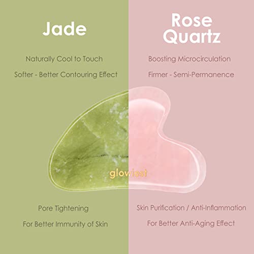 [glowiest] Jade Gua Sha za lice i tijelo: prirodni žad | limfna drenaža | poboljšanje finih linija i bora - opuštanje mišića