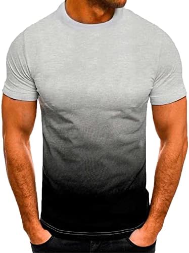 Majica za muškarce - Muški gradijentni kratki rukovi Summer Casual Street Fashion Tees Slim Fit Crewneck Vrhovi