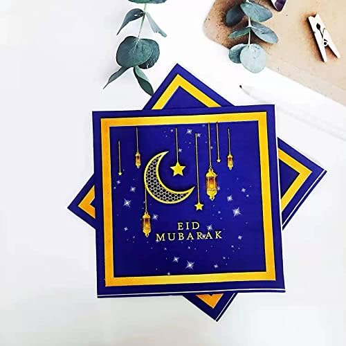 Aaamn 40 kom. Eid Mubarak salvete sa mjesecom zvijezda i fenjera Ramadan Kareem Party