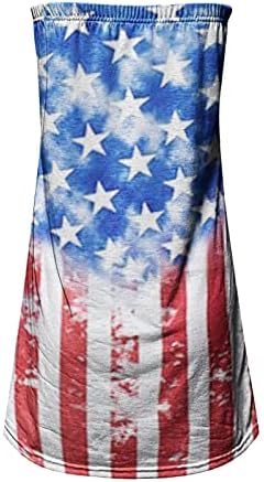 Američke košulje za zastave za žene bez kaiševe, 4. srpnja Vintage USA Patriotska majica Summer Majica Bluza