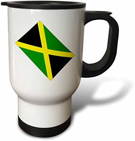 3Droza jamajčka zastava od nehrđajućeg čelika putna krigla, 14 unca