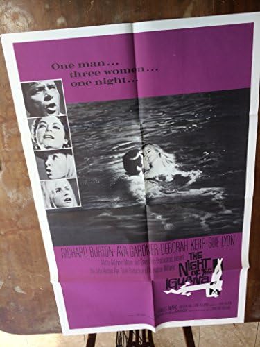 Noć Iguana originalni filmski poster 1964 Ava Gardner, Richard Burton