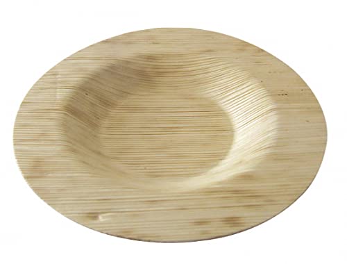 Okrugla ploča od bambusovih listova, PacknWood - biorazgradivi prirodno jednokratni papirni tanjiri za jelo