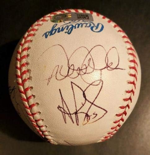 Mike Trout Derek Jeter Albert Pujols Guerrero Ortiz Arod potpisan bejzbol PSA MLB - autogramirani bejzbol