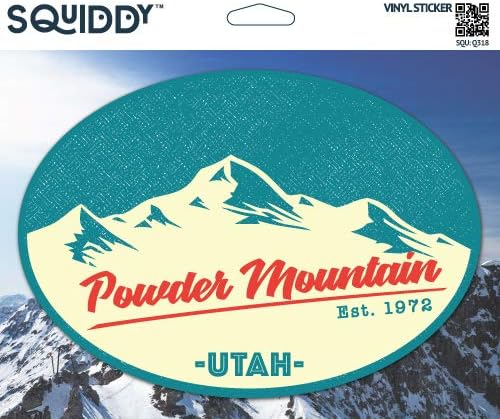 Squiddyddy puder planina Utah - vinil naljepnica za telefon za telefon, laptop, boca za vodu
