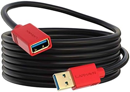 Kratki USB produžni kabel 1ft, Larxavn USB3.0 produžni kabel USB muški do ženskog produženog