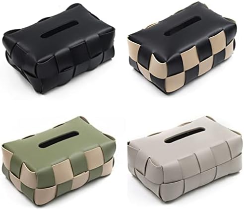 SDGH kutija za tkivo ručno tkanička kutija za ladicu za checkerboard Kućna dekoracija Držač za salvete Desktop boja